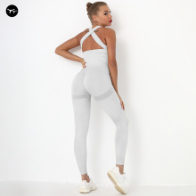 Womens Butt Lifting Yoga Jumpsuit Backless Sport Yoga Bodysuit Jumpsuit Yoga Clothing Women's One-Pieces Sports Suit Set